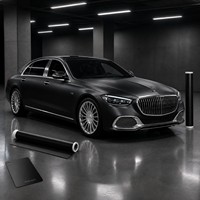 Film de protection TPU Satin Stealth Black Hyper Gloss, revêtement TPU PPF hydrophobe, stable aux UV, autocollant pour voiture