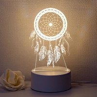 Lampe de nuit LED 3D moderne Creative Fantasy Atmosphere Lamp avec Logo pour table de chambre d'enfant et lampe de chevet Style moderne