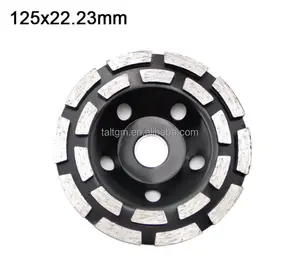 Double Row Metal Grinding Pads Hardness Diamond Cup Grinding Wheel Abrasive For Granite /Marble /Concrete/Floor