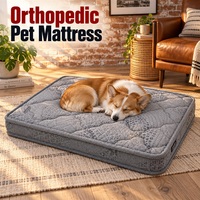 Matelas orthopédique personnalisé pour chien avec étiquette de couleur du tissu et options de taille pour projets de personnalisation de marque