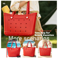 Sac fourre-tout en EVA résistant à l'eau, sac à bandoulière portable bicolore, sac à main léger de grande capacité, sac à ouverture supérieure pour les trajets quotidiens