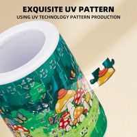 Vas Bunga Puzzle 3D Plastik DIY Set Bangunan, Vas Dekoratif untuk Meja Ruang Tamu