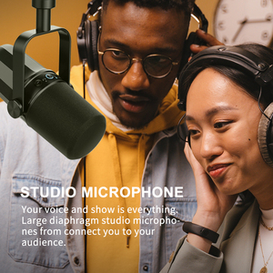 Micrófono Dinámico Profesional BKX-40 con Cable USB y XLR <span class=keywords><strong>para</strong></span> Grabación de <span class=keywords><strong>Voz</strong></span> o Juegos - Product Image 5