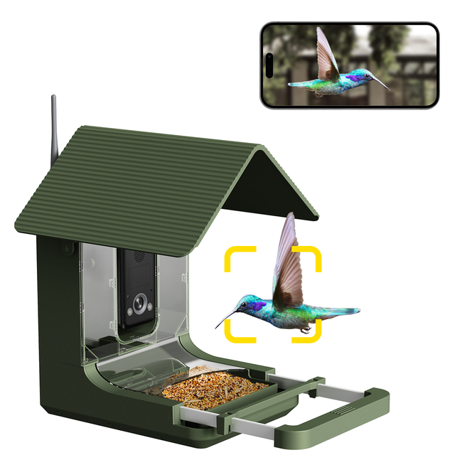 Custom AI Species Identification Smart Bird Feeder Camera 4K AI Birdify Pole Stand Backyard Wildlife Camera Gifts for Parents
