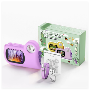Nouveau et populaire : Kit microscope numérique portable 2-en-1 pour enfants avec écran 2,0 pouces, rechargeable – Cadeau éducatif et outil de réparation - Product Image 2