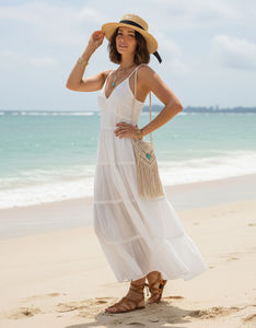 ชุดเดรสฤดูร้อนสำหรับผู้หญิง ผ้าสบายๆ เหมาะสำหรับเดินเล่นชายหาด วันหยุด และสวมใส่ในชีวิตประจำวัน - Product Image 4