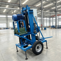 Foreuse rotative hydraulique portable 100m 150m de profondeur, machine de forage de puits d'eau diesel à démarrage électrique, foreuse motorisée