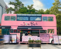 Bus à deux étages, Vagone-restaurant, Zone touristique, Rue commerciale, Place publique, Stand alimentaire, Café, Vagone de vente de thé au lait