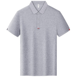 Polo de Manga Corta Azul Marino para Hombre y Mujer, Uniformes de Trabajo de Seda de Hielo, Impresión de Logotipo Personalizado Corporativo - Product Image 3