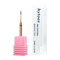 HYTOOS Fraise conique mini de 1 mm pour cuticules, embout de nettoyage d'ongles en titane diamanté russe, accessoires de nettoyage d'ongles pour peaux mortes
