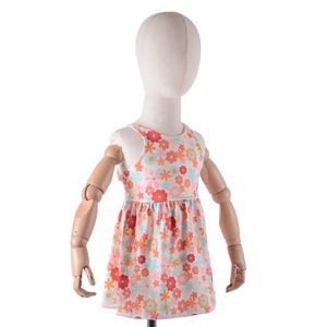 Vestido Infantil Personalizado ODM Ecológico de una Pieza para Otoño/Primavera con Estampado Giratorio y Manga Acampanada, Tallas para Niñas - Product Image 3
