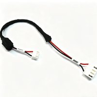 Harness Kabel 4-Core Merah/Hitam/Putih dengan Konektor Putih Ganda, Kabel Berpelindung Pita Kain untuk Peralatan Kecil dan Modul PCB