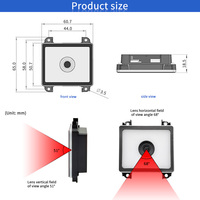Module de codes à barres EMT8720C Code 1D 2D Scanner automatique de codes à barres intégré filaire de supermarché personnalisé