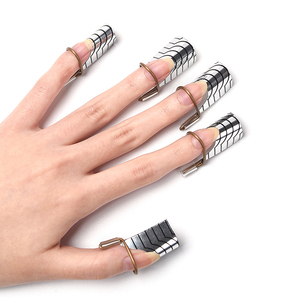 5Pcs/Box Reusable Metal Nail Art Extension Forms Finger Rests Adjustable Aluminum Nail Guide Forms for Acrylic UV Gel Building - Product Image 5