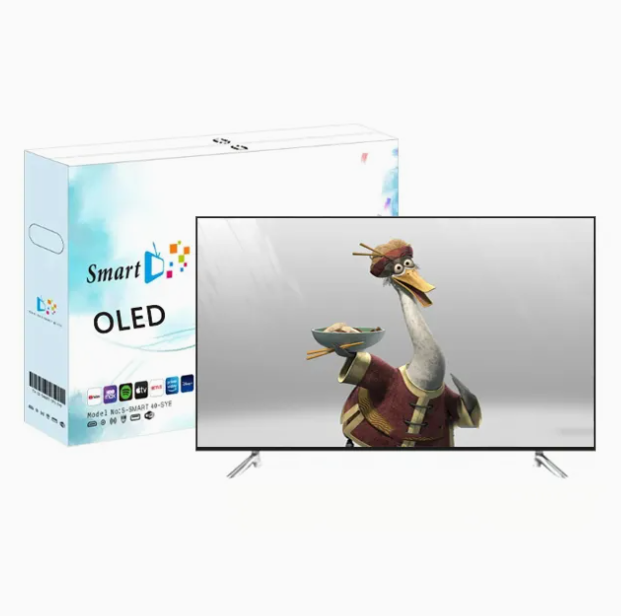 Factory Direct 55 Inch OLED TV Cheap OEM Smart Android 4K 1.5G+8G RAM 60Hz Panel A+ 4000 T2+S2 BT LED Backlight Air Cast Stock