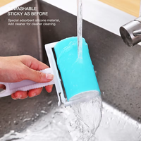 Mini Rouleau Anti-Peluches Portable Réutilisable pour Poils d'Animaux et Poussière, Brosse Adhésive pour Vêtements et Tissus, Nettoyage en Gros