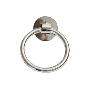 Tirador de Anillo Moderno Minimalista de Aleación de Zinc Cromado para Muebles, Diseño Duradero - Product Image 5