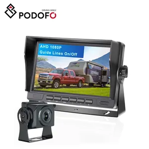 De gros arrière vue caméra ahd-Podofo-caméra de recul étanche pour voiture, avec moniteur de voiture AHD 1080P, 7 pouces, câble d'extension vidéo 15M, pour Bus, Van, RV et camion, promotion