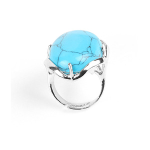 Anillo abierto de aleación de latón <span class=keywords><strong>para</strong></span> <span class=keywords><strong>hombres</strong></span> y mujeres, joyería <span class=keywords><strong>con</strong></span> diseño de piedra natural genuina y grande, anillo <span class=keywords><strong>con</strong></span> ajuste de garra - Product Image 4