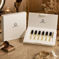 Botol Parfum Sampel Minyak Wangi Kaca Mewah Bulat Kosong Isi Ulang Ukuran Kecil 1,5ml 2ml 2,5ml Custom dengan Kotak Custom