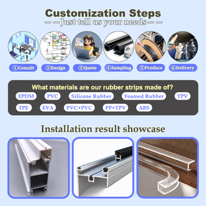 Customized TPE Rubber <strong>Strips</strong> <strong>Wooden</strong> <strong>Door</strong> Sealing <strong>Strips</strong> Soundproof Anti-collision Dustproof Waterproof Sealing <strong>Strips</strong> Cutting - Product Image 6
