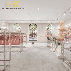 Meuble de magasin de lingerie minimaliste moderne avec vitrine, vitrine, présentoir pour soutien-gorge, logo personnalisé avec lumière LED - Product Image 4