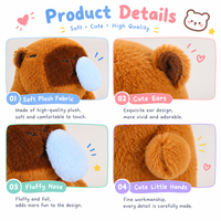 Porte-clés en peluche Capybara mignon qui ronfle, breloque de sac à dos pour couple, poupée, figurine, cadeau créatif de boutique
