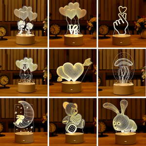 Lámpara Led de mesa personalizada por cualquier imagen de acrílico 3d, luces Led creativas románticas de <span class=keywords><strong>noche</strong></span> para eventos, adornos de recuerdo - Product Image 2