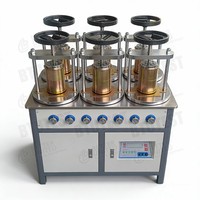 Testeur d'imperméabilité de l'acier armé, 3/6 places, conforme aux normes EN 12390-8 et DIN 1048, pour test de profondeur de pénétration de l'eau, équipement de laboratoire
