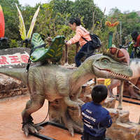 Animatronic Imperméable Dinosaur Ride Kids Ride on Dinosaur Metal OutdoorTheme Park à vendre
