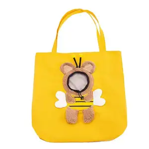 New style fashion Cute Little Bee Show cat head Portable Outgoing carrying shoulder Foldable retractable pet bag