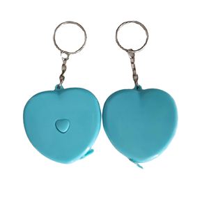 Cinta métrica suave multicolor con forma de corazón, de bolsillo, con bloqueo automático, tipo llavero, para la creación de muestras de ropa, al por mayor - Product Image 6