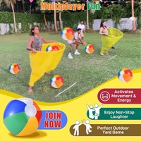 Jeu de relais pour adolescents et adultes, jeu de plein air pour la cohésion d'équipe, les réunions de famille et les barbecues, avec 4 balles rebondissantes