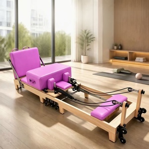 Silent Track Foldable <strong>Adjustable</strong> Solid Wood Pilates Reformer <strong>Bed</strong> Eco-Friendly 10-Year Warranty Core Strength Training Body Home - Product Image 1