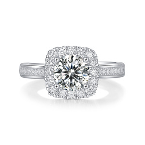 S925 <span class=keywords><strong>Ladies</strong></span> <span class=keywords><strong>Flower</strong></span> Nhẫn moissanite điều chỉnh đối tác tiên tiến Nhẫn thiết kế - Product Image 6