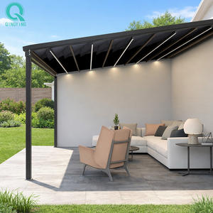 Pergola rétractable QINGYING avec <span class=keywords><strong>toit</strong></span> en tissu et structure en aluminium imperméable - Product Image 1