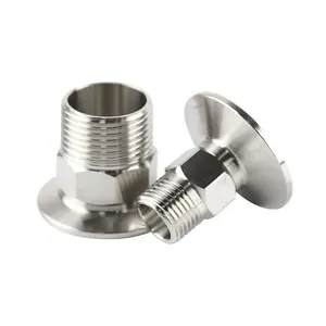 Sanitary Stainless Tri Clamp Bsp Npt Screw Pipe Fitting Adapter