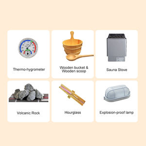 ساونا بالأشعة تحت الحمراء البعيدة ذات طيف كامل مع ضوء أحمر، ساونا بخارية محمولة للصالة الرياضية مع دش، للاستخدام الخارجي والداخلي، ساونا خشبية بتصميم ألماني - Product Image 5