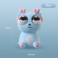 Gadget anti-stress Dragon aux yeux éclatants, jouet Dragon aux yeux fixes, poupée de décompression en vinyle à presser et à étirer, style dessin animé