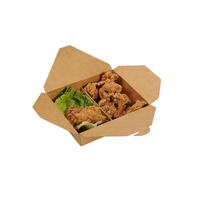 Boîte à emporter en papier kraft écologique jetable pour poulet frit, sushis, aliments en conserve