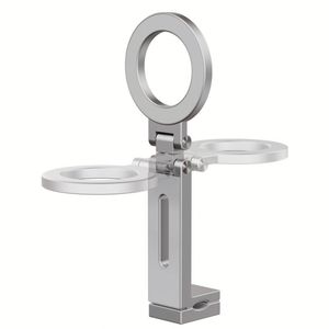 Support de téléphone portable pliable en aluminium magnétique rotatif pour bagages d'avion, idéal pour les démonstrations en direct et les voyages - Product Image 1