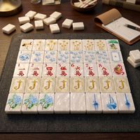 Ensemble de Mahjong Américain de Luxe en Acrylique avec Coquillages et Perles, pour 4 Joueurs, Table de Jeu, Jeu de Société Familial, Cadeau, Divertissement