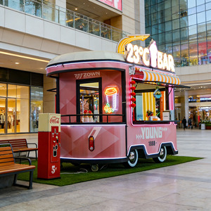 Multi‑Functional Mobile Food Cart Mobile <b>Hot</b> <b>Dog</b> Cart with Built‑in Grill and Prep Area - Product Image 1