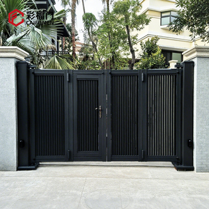 Customizável Tamanho Suspenso Folding <span class=keywords><strong>Main</strong></span> <span class=keywords><strong>Gate</strong></span> Liga de Alumínio Elétrica com Built-in Pequeno Portão Adequado para Courtyard Villa - Product Image 1