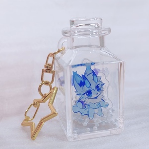 Vigreat venta al por mayor lindo Kawaii dibujos animados <span class=keywords><strong>Anime</strong></span> 3D acrílico coctelera llavero personalizado accesorio plástico botella de los deseos - Product Image 2