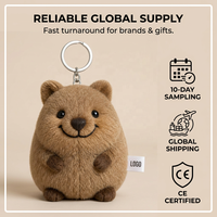 Porte-clés en peluche personnalisé de haute qualité, porte-clés en peluche de capybara de dessin animé, jouet en peluche super doux rembourré de coton PP, cadeau