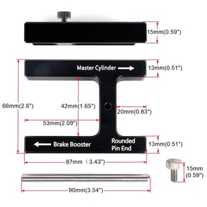 Outil de réglage de la tige de poussée du servo-frein automobile, en alliage d'aluminium noir avec tige en acier inoxydable pour la réparation des freins - Product Image 3
