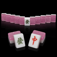 Ensemble de jeu de Mahjong américain en acrylique de voyage de luxe-Carreaux à 4 couches, compact avec sac de transport, logo personnalisé accepté, quantité minimale de commande bas