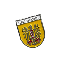Broche personnalisée en alliage de zinc avec logo, pour chapeau ou vêtements, vente en gros