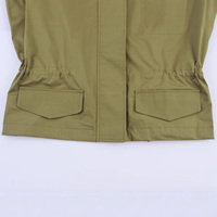 Manteau parka d'automne personnalisé pour femmes veste verte militaire avec grandes poches coupe ample fabricant OEM vente en gros directe de l'usine vestes